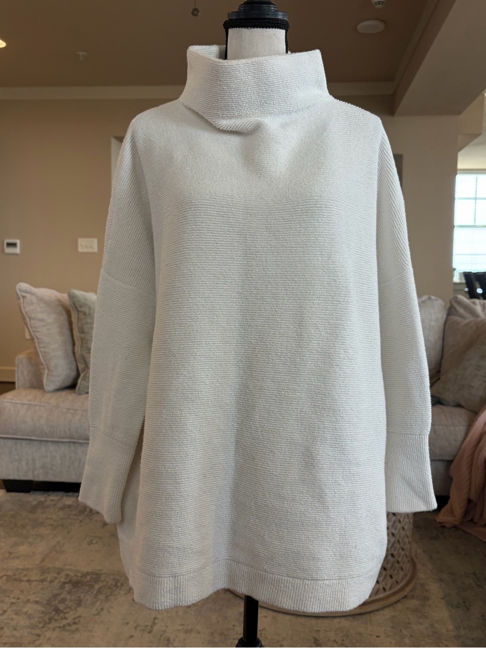 Free People Ottoman Slouchy Ribbed Mock neck sweater